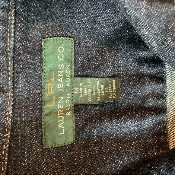 Lauren Jeans by Ralph Lauren Denim Jacket Size M w/ Zip-up Front - Picture 3 of 5